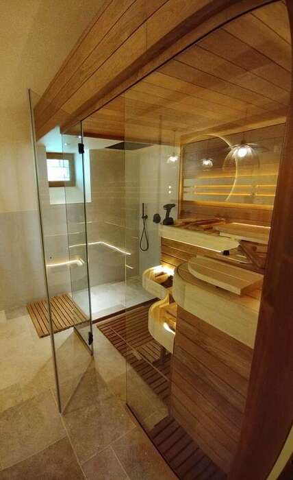 Photo de la réalisation Parois d'un sauna à domicile